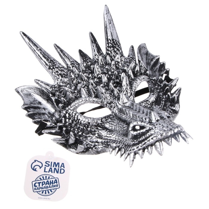 Маска «Дракон», цвет серебряный Маска «Дракон», цвет серебряный