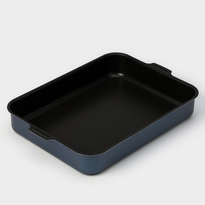 Противень «Экономика», 27×35 см, h= 6 см, антипригарное покрытие, цвет синий Противень «Экономика», 27×35 см, h= 6 см, антипригарное покрытие, цвет синий