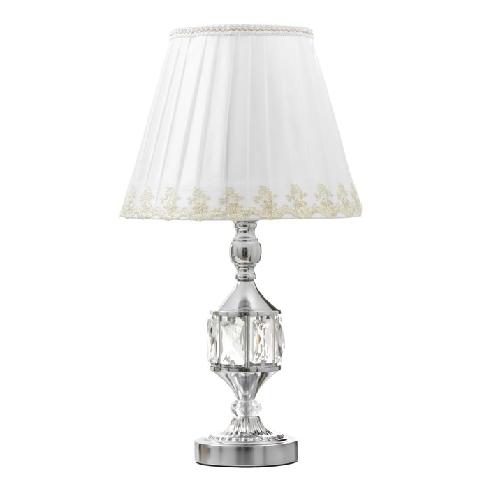 Настольная лампа Энтузиазм 1x60Вт E27 серебро 26х26х46 см RISALUX