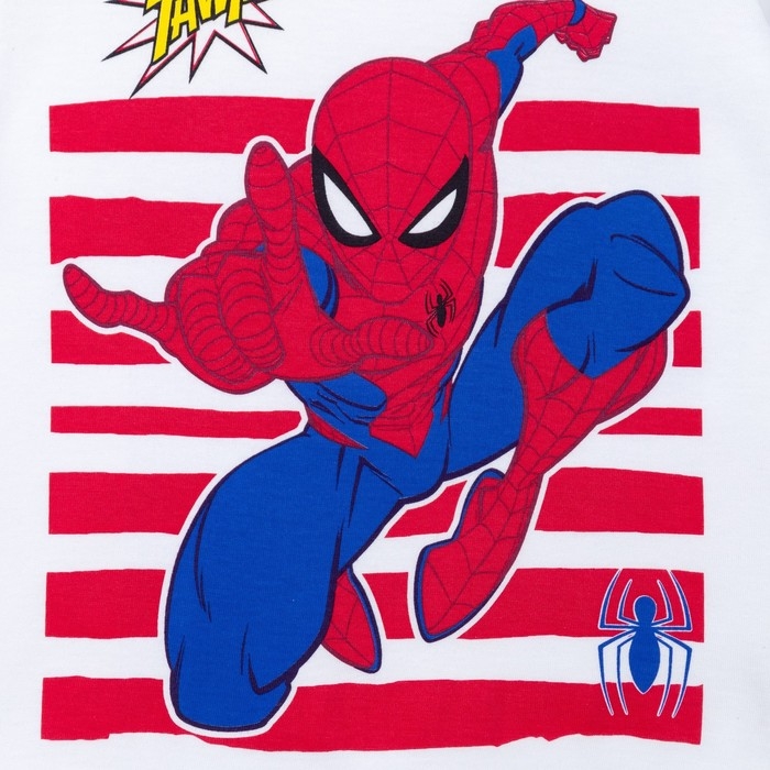 Футболка детская Человек-Паук, рост 98-104, белый