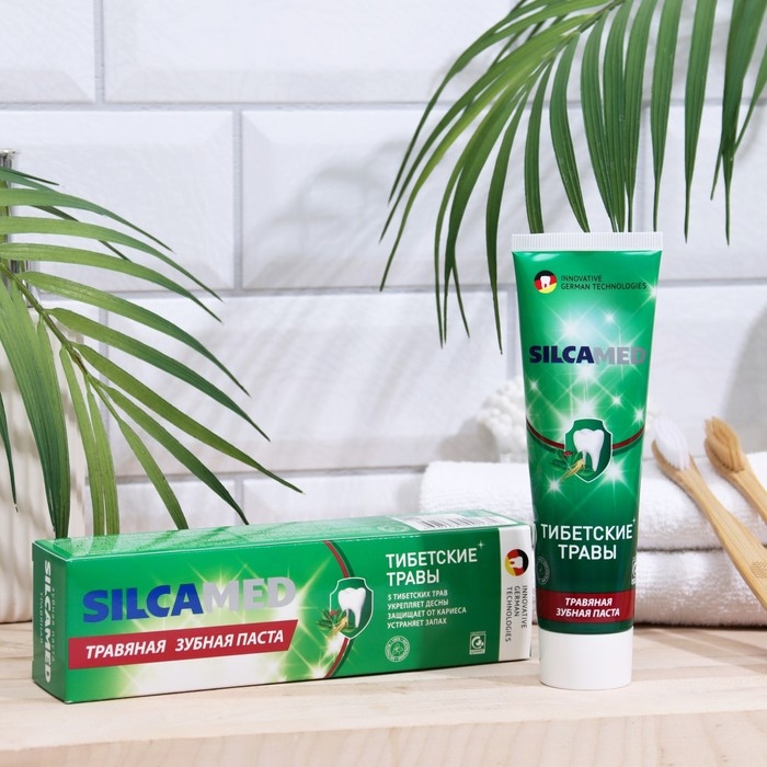 Зубная паста Silcamed, «Тибетские травы», 130 г Зубная паста Silcamed, «Тибетские травы», 130 г