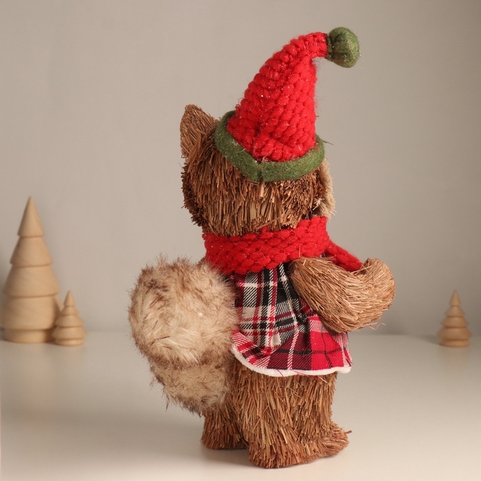 Декор Декор "Енот в колпаке с ёлочкой" 27х12х17 см