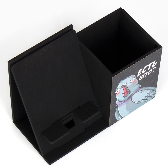 Органайзер для канцелярии с подставкой под телефон &laquo;Есть што?&raquo; голубь