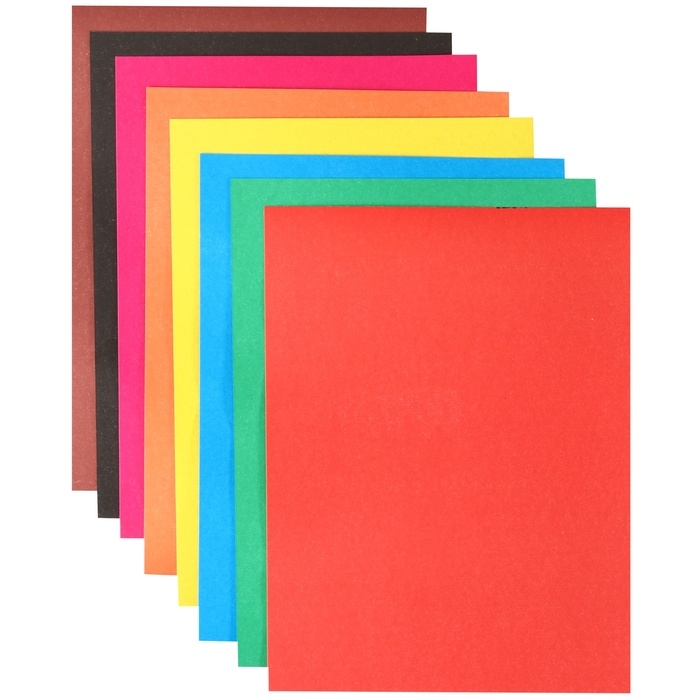 Картон цветной, А4, 8 листов, 8 цветов, немелованный, односторонний, в папке, 220 г/м&sup2;, Щенячий патруль