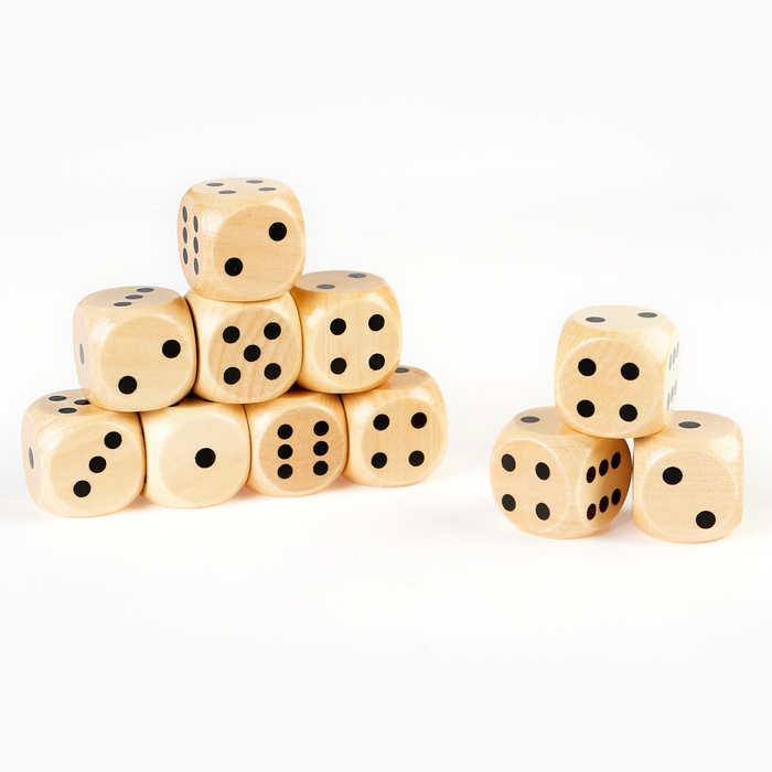 Кости игральные, деревянные, набор 30 шт, 3 х 3 см, деревянные Кости игральные, деревянные, набор 30 шт, 3 х 3 см, деревянные