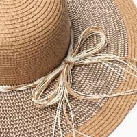 Шляпа женская MINAKU, цв. светло-коричневый, р-р 58 Шляпа женская MINAKU, цв. светло-коричневый, р-р 58
