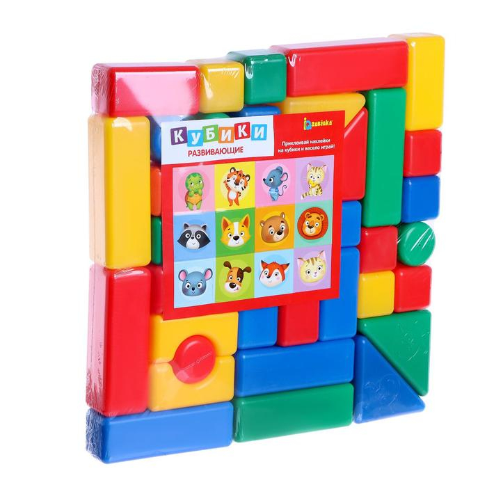 Набор цветных кубиков, «Животные», 38 элементов, 4х4 см Набор цветных кубиков, «Животные», 38 элементов, 4х4 см