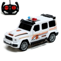 Джип радиоуправляемый &laquo;Полиция&raquo;, работает от батареек, цвет белый