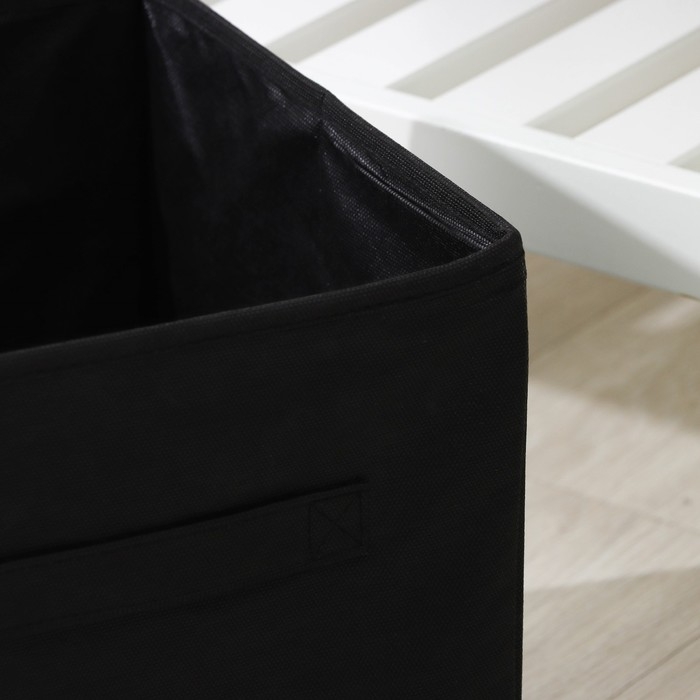 Короб для хранения, 28&times;28&times;28 см, цвет чёрный