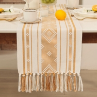 Дорожка Этель сканди цв.горчичный 38*150 см, 50%хлопок 50%лен Дорожка Этель сканди цв.горчичный 38*150 см, 50%хлопок 50%лен