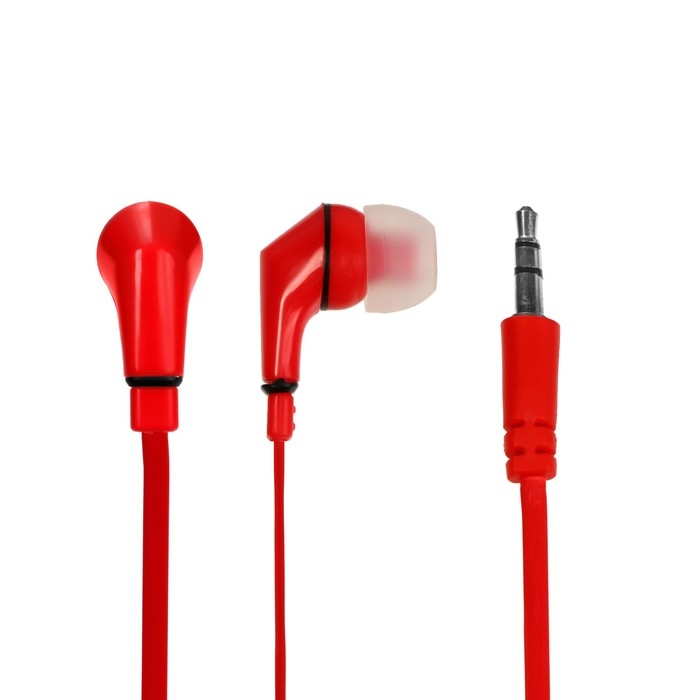 Наушники Luazon LN-2, вакуумные, плоский провод, МИКС Наушники Luazon LN-2, вакуумные, плоский провод, МИКС