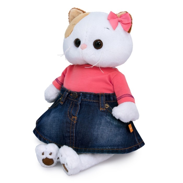 Мягкая игрушка &laquo;Ли-Ли в джинсовой юбке и коралловой футболке&raquo;, 24 см