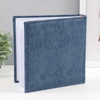 Фотоальбом на 200 фото 10х15 см кожзам "Цветочная текстура" бумажные листы синий 5х23х22 см 104996 Фотоальбом на 200 фото 10х15 см кожзам "Цветочная текстура" бумажные листы синий 5х23х22 см 104996