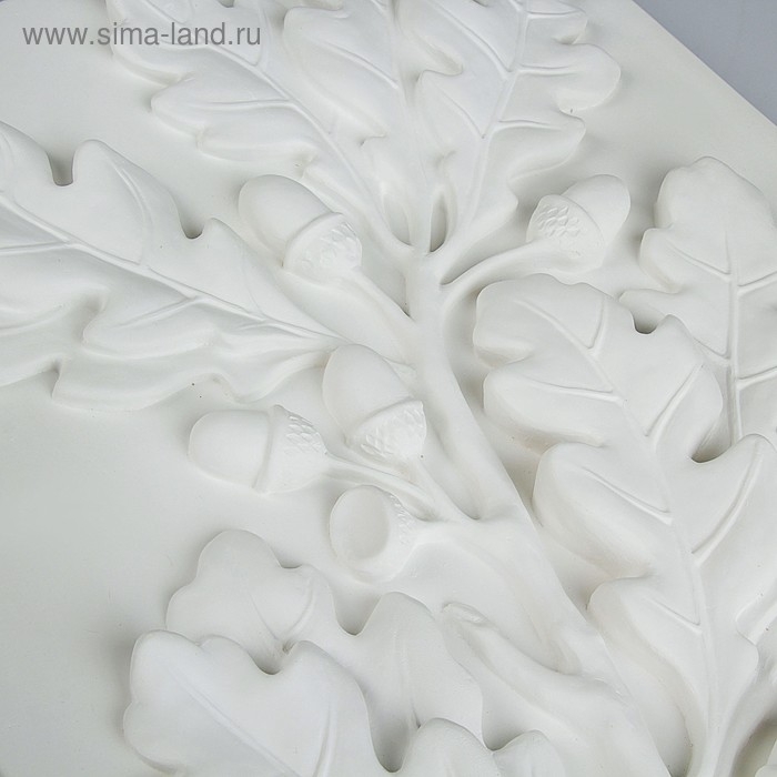 Гипсовая фигура Орнамент: Ветка дуба, 34,5 х 50 х 4 см