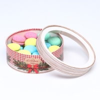 Новый год. Коробка подарочная новогодняя для макарун тубус с окном "Пушистого Нового года" 21 х 21 х 7 см. Новый год. Коробка подарочная новогодняя для макарун тубус с окном "Пушистого Нового года" 21 х 21 х 7 см.