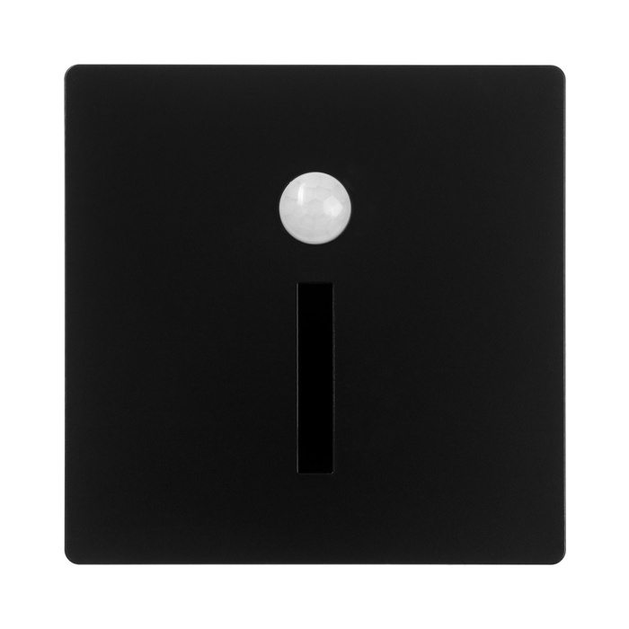 Встраиваемый светильник для лестницы, NL-37, датчик движ., 1.5 Вт, 60 Лм, 6500К, черный