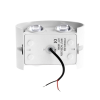 Светильник фасадный &laquo;Полусфера&raquo;, FSD-073, 4 Вт, 3000К, 2 луча, IP65, 220 В, пластик, белый   1008420