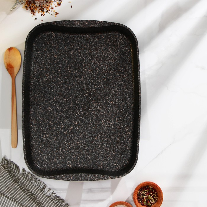 Противень Granit Ultra, 40&times;29,5&times;5 см, антипригарное покрытие, цвет чёрный