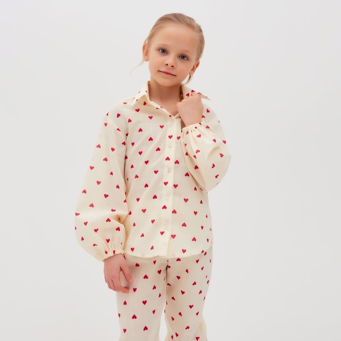 Брюки детские MINAKU: Cotton Collection цвет бежевый, рост 98