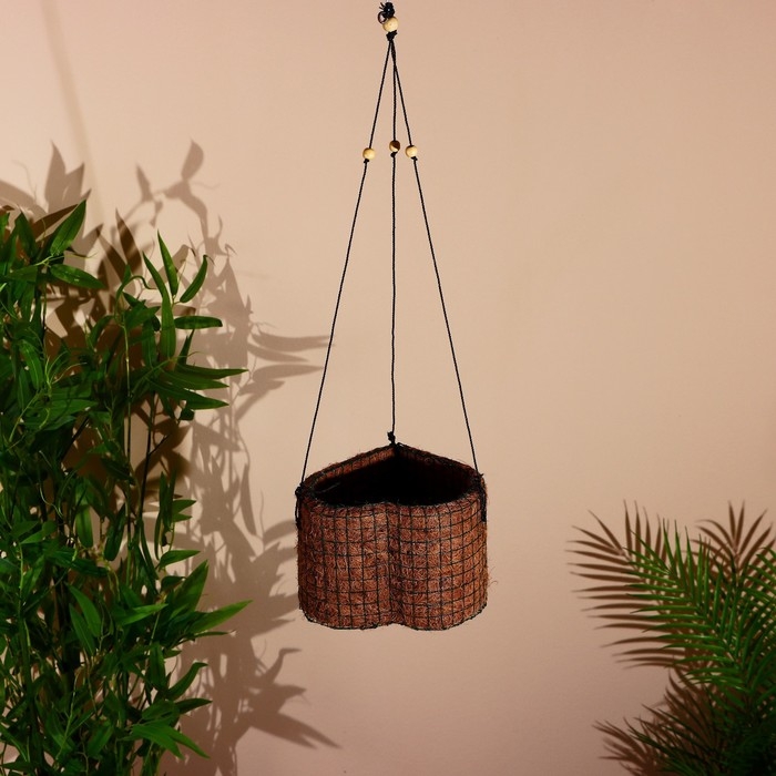 Кашпо подвесное "Любо" кокосовое волокно 19х18х70 см