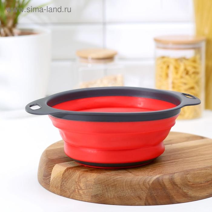 Дуршлаг складной Доляна &laquo;Компакт&raquo;, 24&times;19,5&times;8 см, цвет МИКС