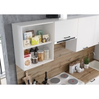 Кухонный гарнитур Паола 2400, Белый/Белый Кухонный гарнитур Паола 2400, Белый/Белый