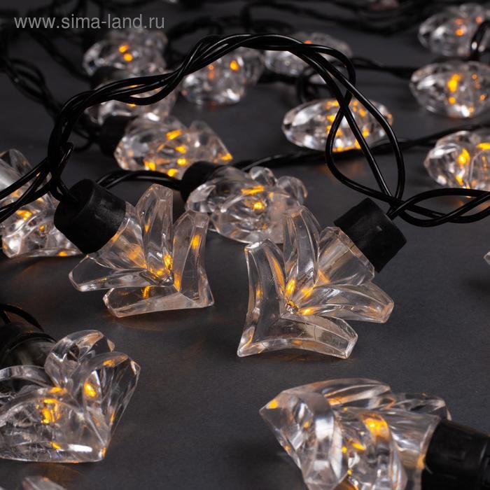 Гирлянда «Нить» 5 м с насадками «Ёлка», IP44, тёмная нить, 40 LED, свечение жёлтое, 8 режимов, 220 В Гирлянда «Нить» 5 м с насадками «Ёлка», IP44, тёмная нить, 40 LED, свечение жёлтое, 8 режимов, 220 В