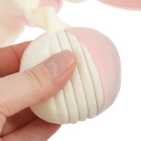 Растяжка - спираль с игрушками дуга на коляску / кроватку для малышей &laquo;Милая Зайка&raquo;, с пищалкой, прорез., Крошка Я