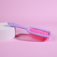 Расчёска массажная, широкая, вентилируемая, 8,5 × 20,5 см, PVC коробка, цвет сиреневый/розовый Расчёска массажная, широкая, вентилируемая, 8,5 × 20,5 см, PVC коробка, цвет сиреневый/розовый