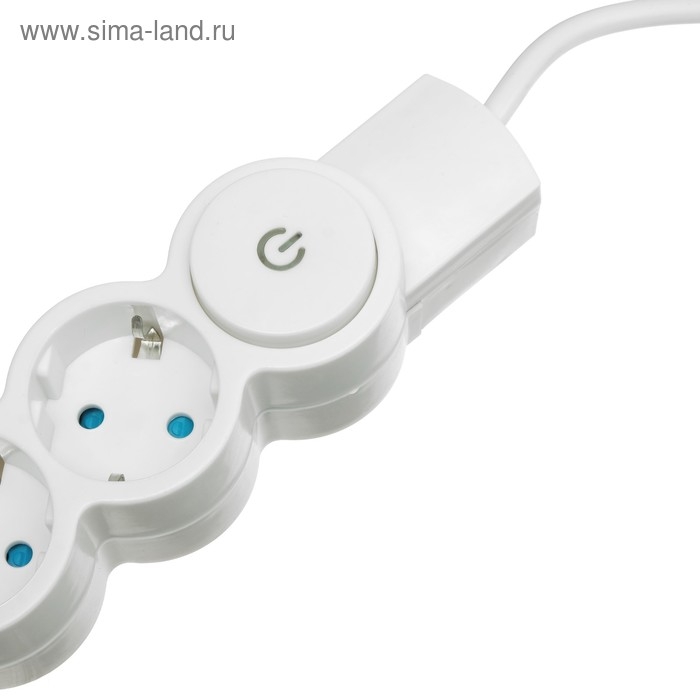 Удлинитель Duwi, 3 розетки, 3 м, 10 А, 2200 Вт, ПВС 3х0.75 мм2, с з/к, с выключателем, белый Удлинитель Duwi, 3 розетки, 3 м, 10 А, 2200 Вт, ПВС 3х0.75 мм2, с з/к, с выключателем, белый