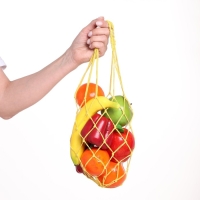 Авоська плетёная сумка 38 см, ручка 15 см, клетка 4 см, набор 2 шт, хлопок, жёлтая Авоська плетёная сумка 38 см, ручка 15 см, клетка 4 см, набор 2 шт, хлопок, жёлтая