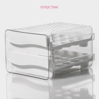 Контейнер для хранения яиц Доляна, 40 ячеек, 27&times;22&times;16 см, цвет белый