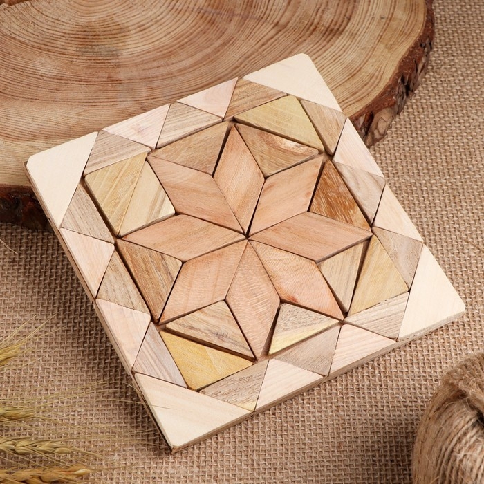 Подставка под горячее Подставка под горячее "Груша", 15х15см, микс дерева