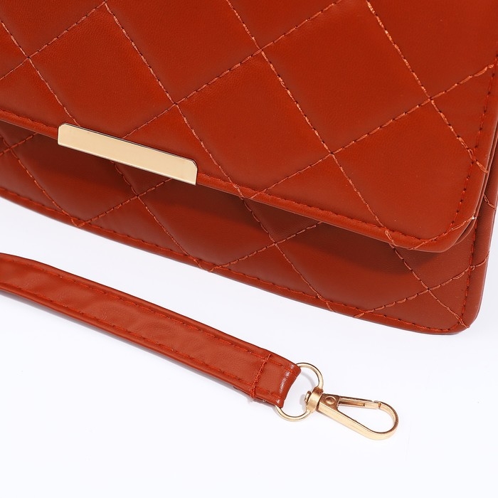 Сумка-мессенджер на магните, цвет рыжий