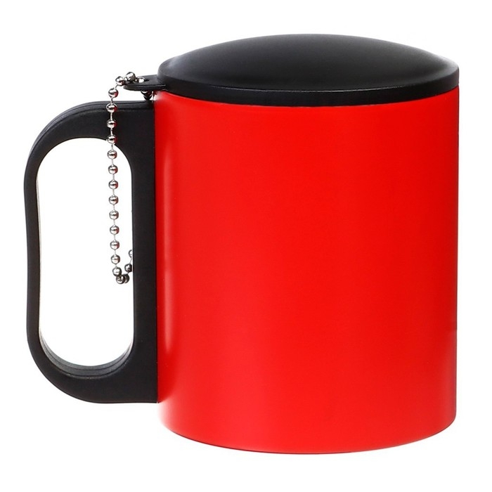 Термокружка, 180 мл, Туризм Термокружка, 180 мл, Туризм "Мастер К", сохраняет тепло 2 ч, 8.5 х 6.8 см, красная