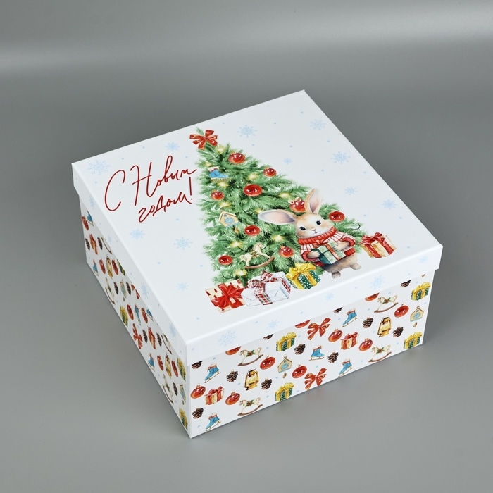 Набор новогодних подарочных коробок 10 в 1 &laquo;Уютный Новый год&raquo;, 10 х10 х 6&ndash;28 х 28 х 15 см, Новый год