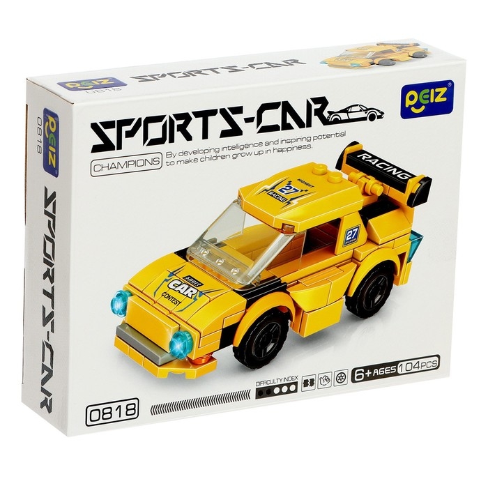 Конструктор Гонка «Спорткар», 104 детали Конструктор Гонка «Спорткар», 104 детали