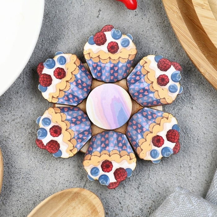 Подставка под горячее &laquo;Кекс&raquo;, 12 см, можжевельник