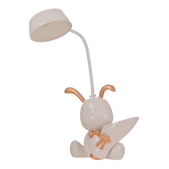 Настольная лампа с точилкой Настольная лампа с точилкой "Зайчик" LED 2Вт 3000К USB АКБ розовый 15х14х30 см