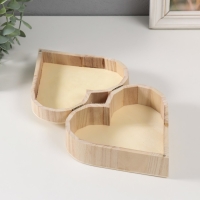 Шкатулка дерево под роспись "Сердце" крышка на магнитах 16х16х6 см Шкатулка дерево под роспись "Сердце" крышка на магнитах 16х16х6 см