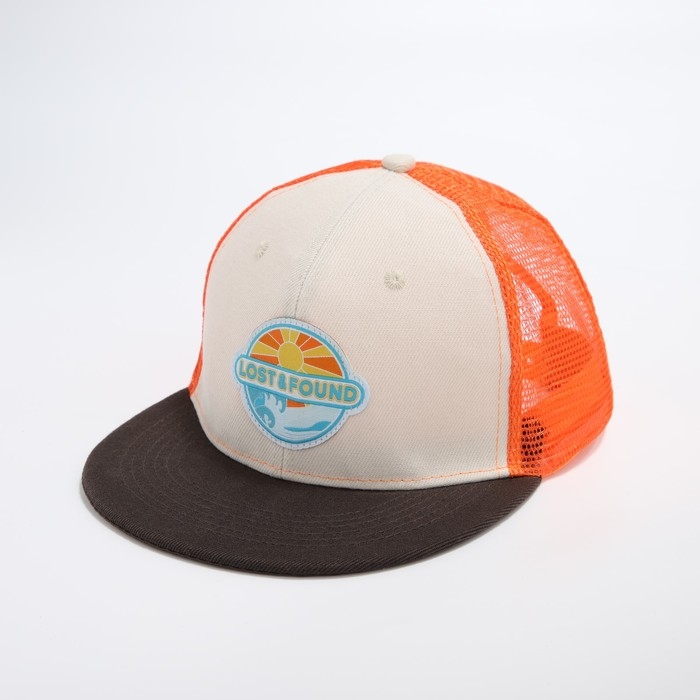 Кепка мужская с прямым козырьком Lost&found, сетка, р-р 56 Кепка мужская с прямым козырьком Lost&found, сетка, р-р 56