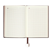 Органайзер на кольцах, А5, 116л, клетка, обл.кожзам, коричневый срез, Синий