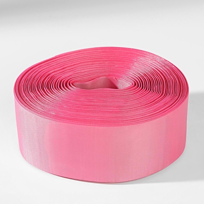 Лента капроновая, 50 мм, 100 &plusmn; 5 м, цвет тёмно-розовый