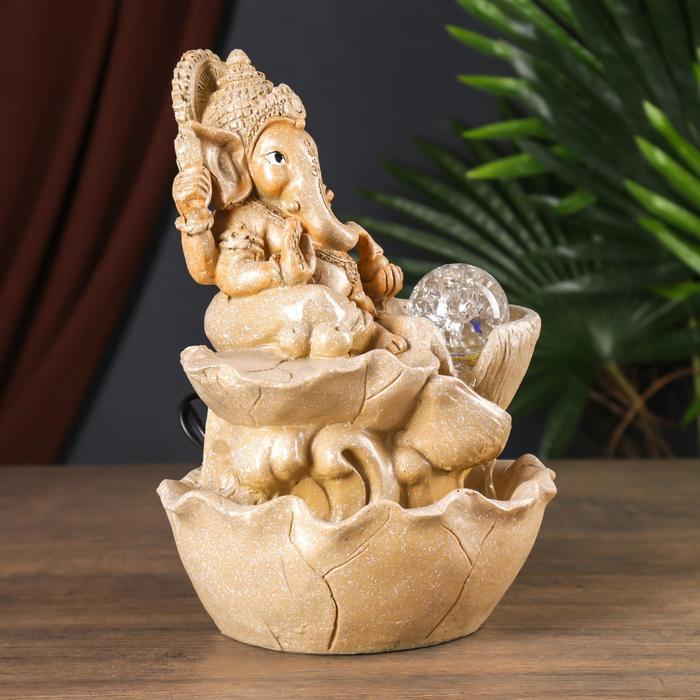 Фонтан Фонтан "Ганеша" бежевый мрамор 30х20 см