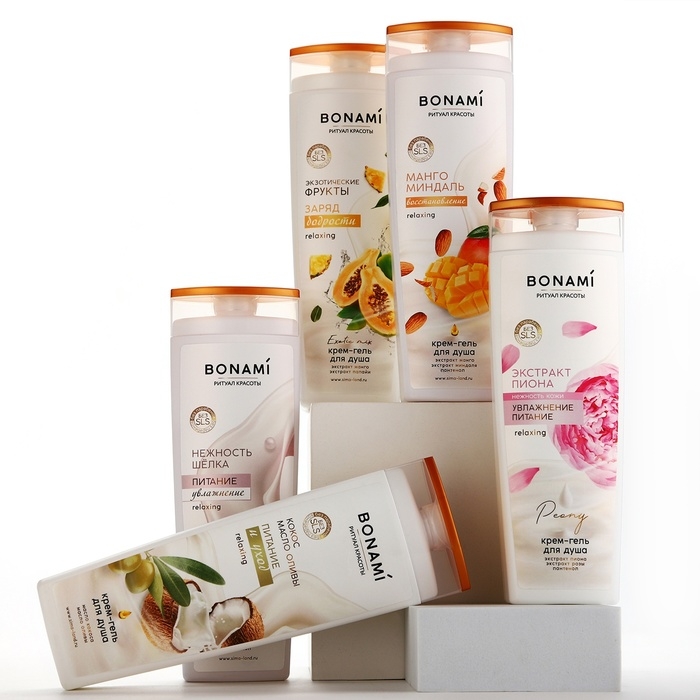 Гель для душа с экстрактом манго и папайи, заряд бодрости, 400 мл, аромат экзотических фруктов, BONAMI Гель для душа с экстрактом манго и папайи, заряд бодрости, 400 мл, аромат экзотических фруктов, BONAMI