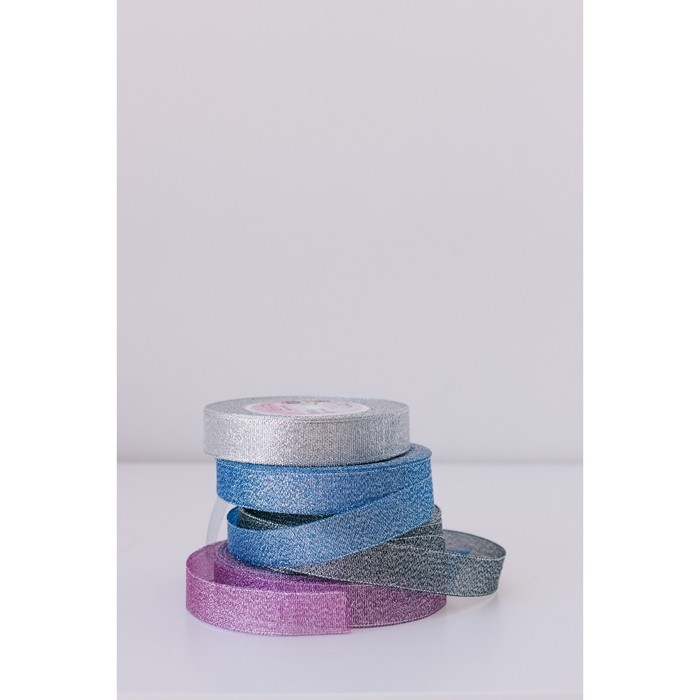 Лента парчовая, 20 мм, 23 &plusmn; 1 м, цвет сиреневый №021