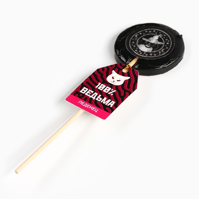 Хэллоуин леденец &laquo;Ведьмы не стареют&raquo; с печатью, вкус: кола, 25 г.