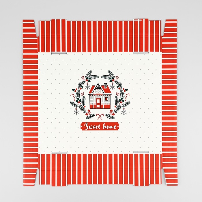 Коробка подарочная новогодняя складная &laquo;Sweet home&raquo;, 31.2 х 25.6 х 16.1 см, Новый год