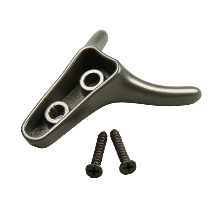 Крючок мебельный CAPPIO YAK, двухрожковый, графит Крючок мебельный CAPPIO YAK, двухрожковый, графит