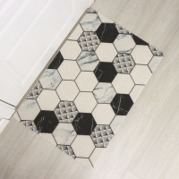 Коврик придверный грязезащитный Доляна &laquo;Мрамор&raquo;, вырезной, 50&times;80 см, цвет серый